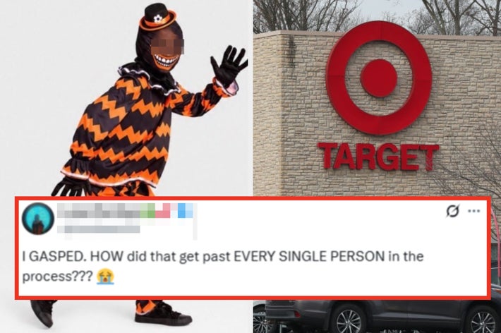 En tweet som uttrykker overraskelse over en feil i et Target-produkt vises ved siden av butikkens logo