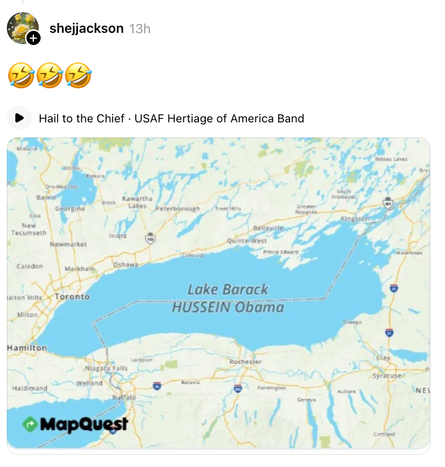 Map meme gir humoristisk nytt navn til Lake Ontario til