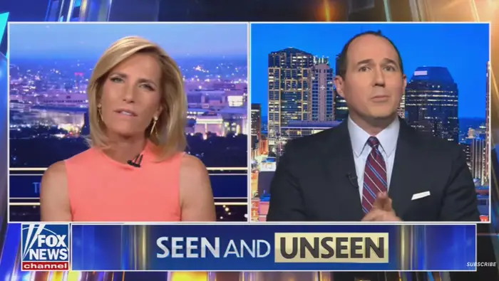 To nyhetsankere på Fox News diskuterer et segment med tittelen
