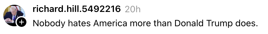 Sosiale medier kommenterer som sier: