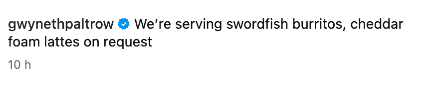 Bildetekst fra Gwyneth: