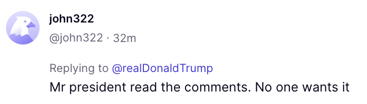 Svar til @realDonaldTrump: