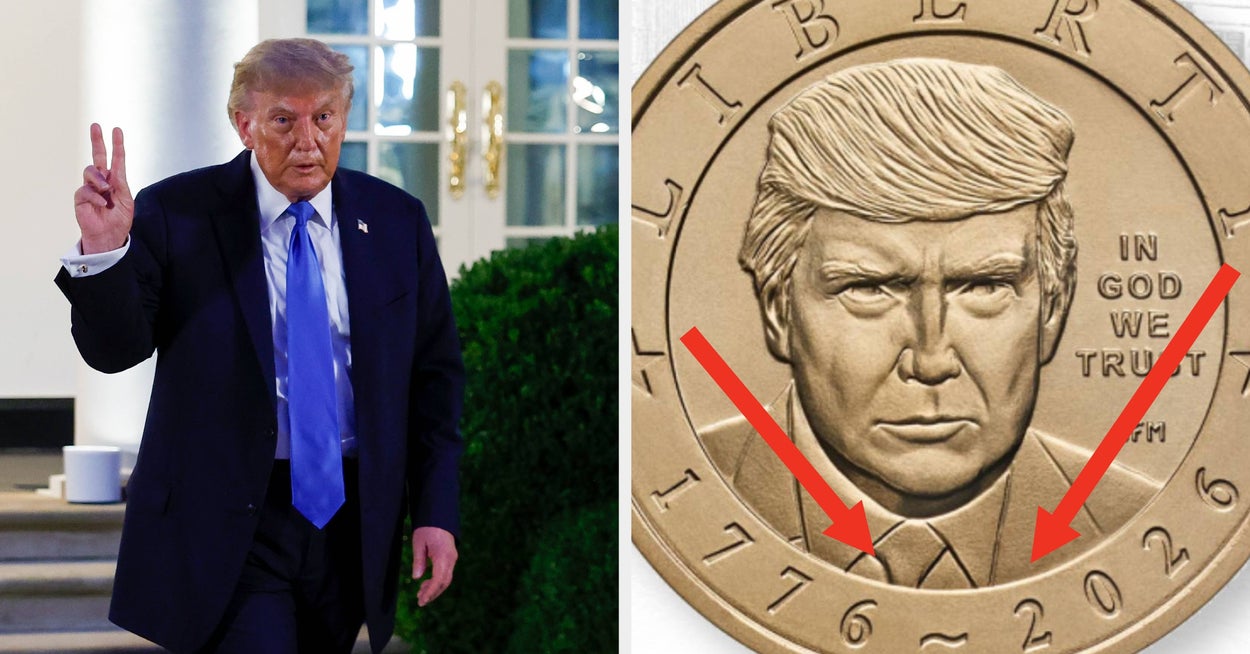 Folk peker på 3 ville detaljer om Trumps dollarmynt