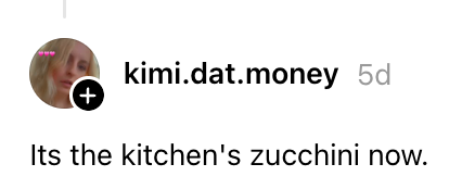 Sosiale medier-innlegg av kimi.dat.money som sier: