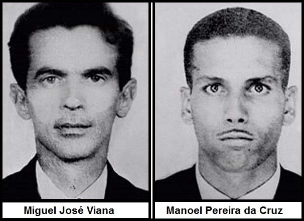 To svart-hvitt-bilder av Miguel José Viana og Manoel Pereira da Cruz