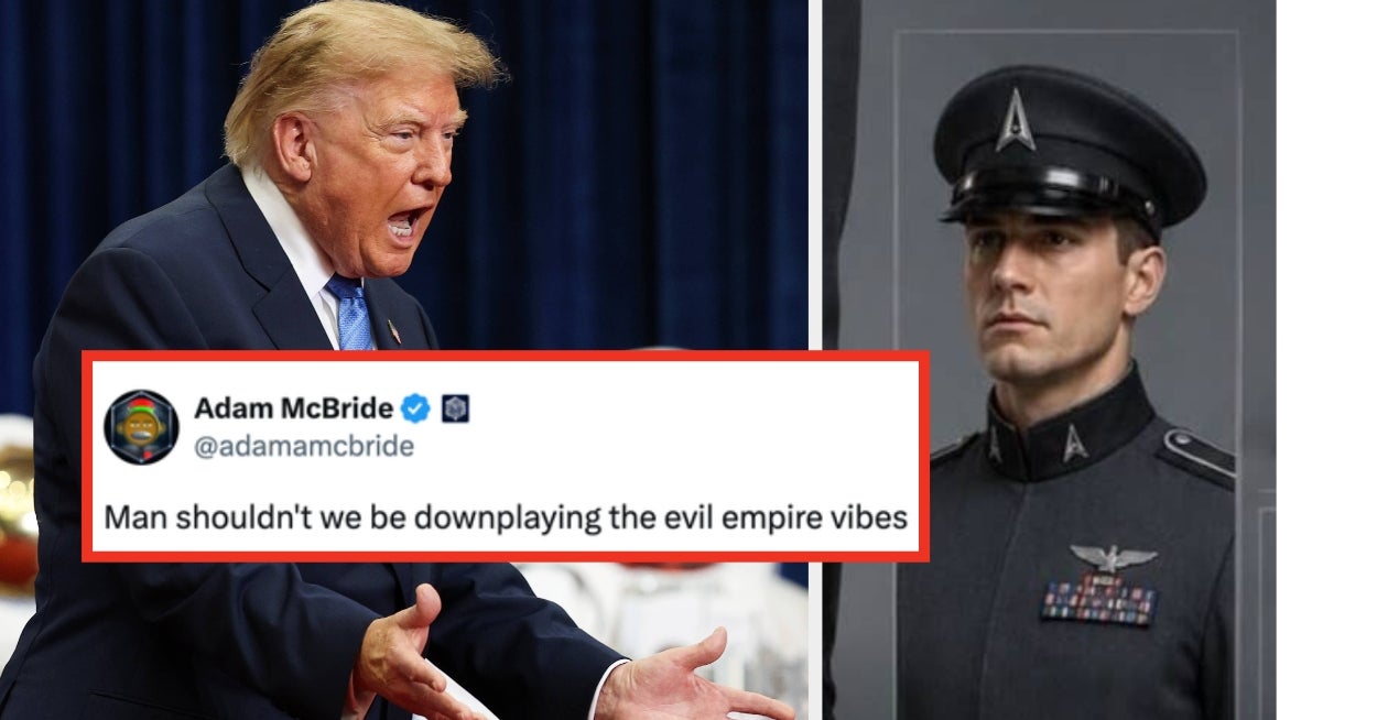 Internett steker Donald Trumps nye romstyrke-uniformer, og ærlig talt tar de ikke feil