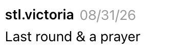 Instagram-innlegg av stl.victoria datert 31.08.26 med teksten
