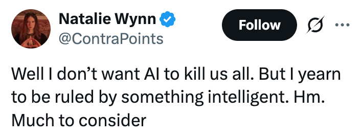 Tweet av Natalie Wynn: 