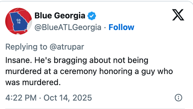 Tweet fra Blue Georgia: 