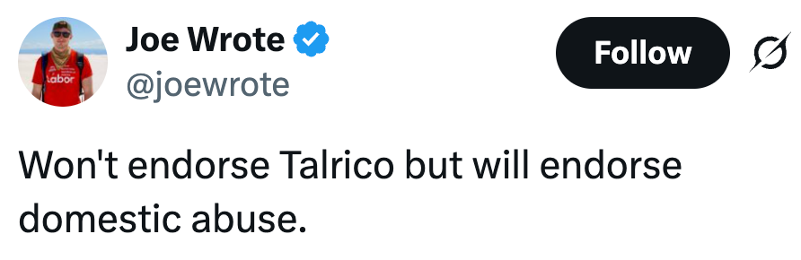 Tweet av Joe skrev: