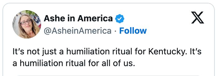 Tweet av Ashe i Amerika: