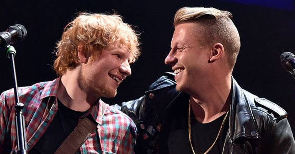 Her er Ed Sheerans "ryggradsløse" svar etter at Macklemore ble fjernet fra turneen for sin tale om Palestina