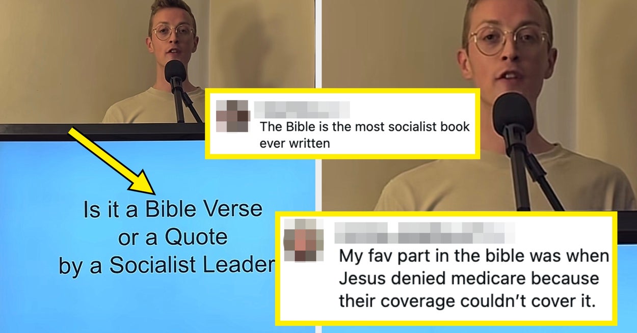 "Bibelen er kommunistisk propaganda": Denne komikerens video som viser likhetene mellom sosialisme og Jesu Kristi lære, blir viral, og den åpner for en stor samtale om religion og politikk