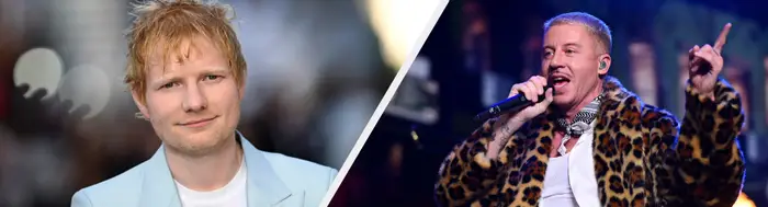 To menn: en i lys dress smilende, den andre opptrer i en frakk med leopardmønster