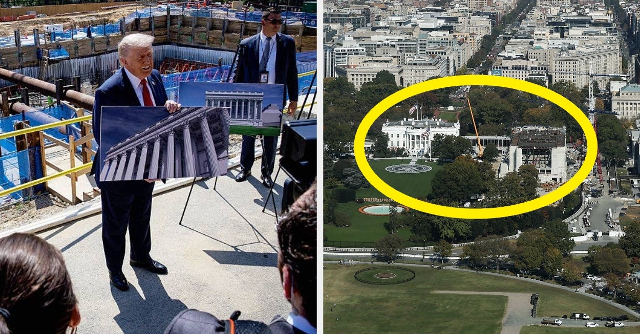 De nye flybildene av Trumps ballsal i Det hvite hus er virkelig ville